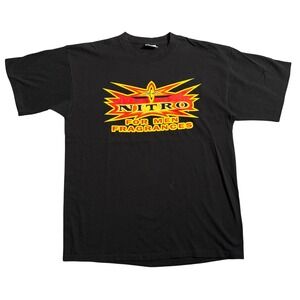 Vintage Nitro For Men Fragrances T-Shirt XL Black All Sport Single Stitch 90s